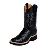 L5003 Women's Justin Black Full Quill Ostrich Cowboy Boot